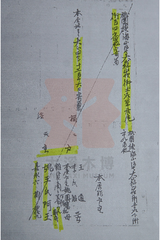 段落敘述相關的圖示說明：姚王氏阿玉戶籍資料